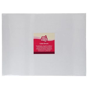FunCakes Tortenplatte Rechteckig 40x 30cm -Weiß- 20mm