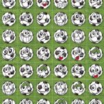Twinkle Aufkleber Fußball Gesichter