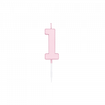 Tortenkerze 4,5cm pastellrosa 1