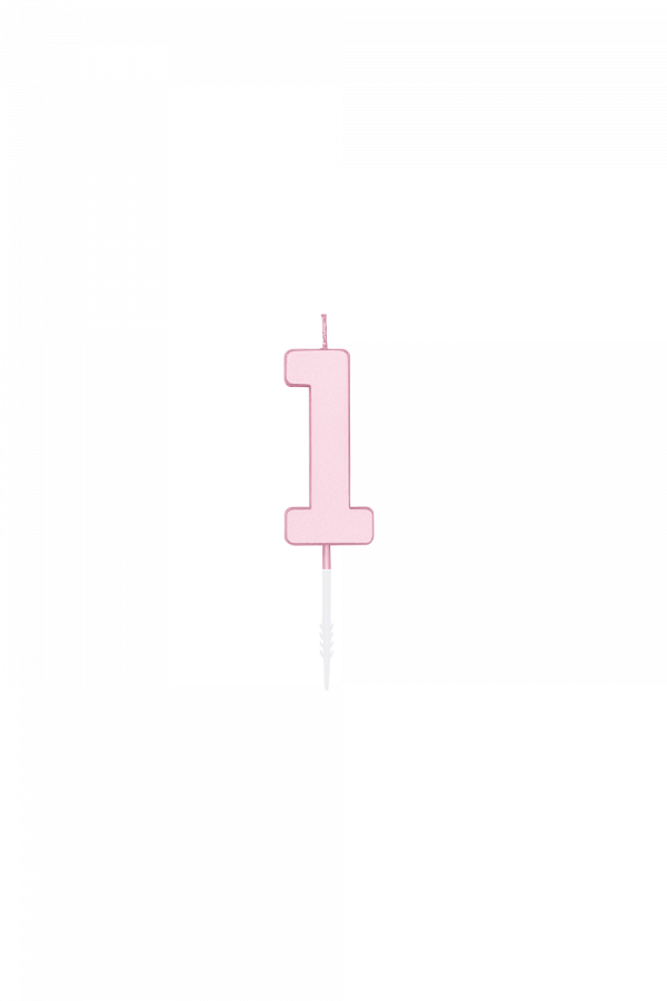 1111-1-PR-1 Tortenkerze 4,5cm pastellrosa 1