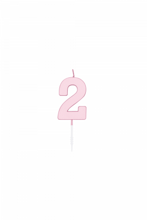 Tortenkerze 4,5cm pastellrosa 2