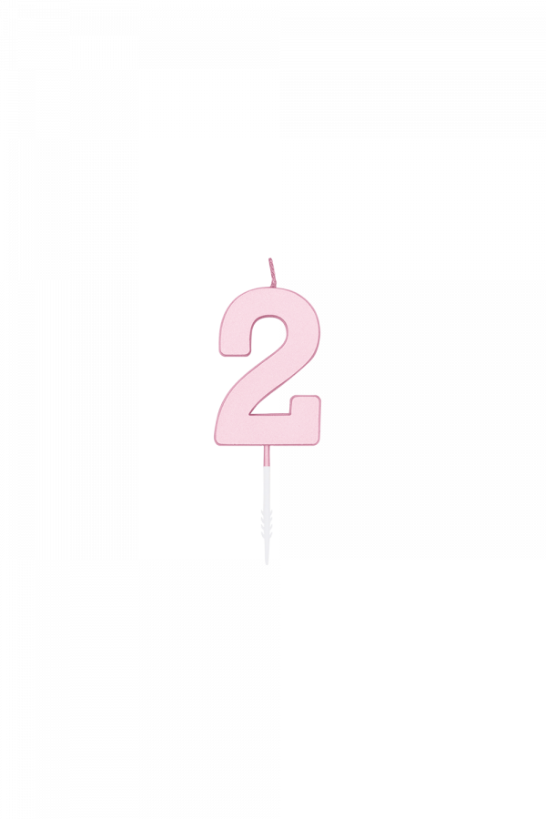Tortenkerze 4,5cm pastellrosa 2