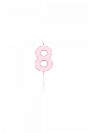 Tortenkerze 4,5cm pastellrosa 8