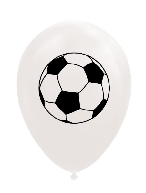 8 Ballons 12″ Fußball weiß