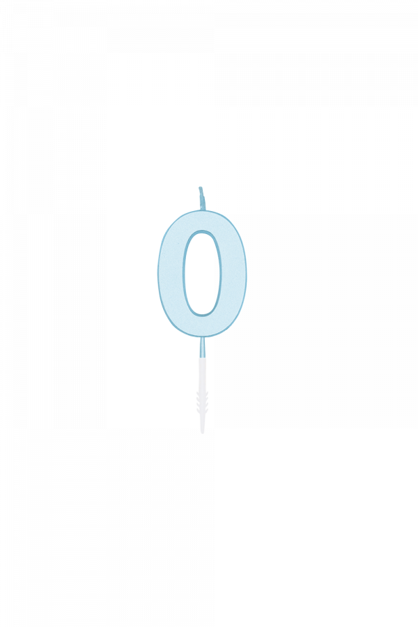 Tortenkerze 4,5cm pastellblau 0