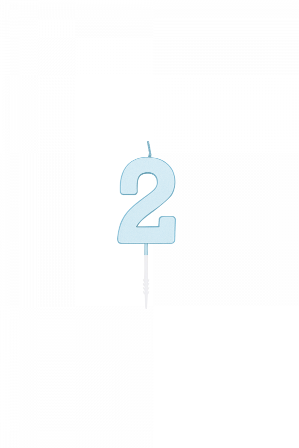 Tortenkerze 4,5cm pastellblau 2
