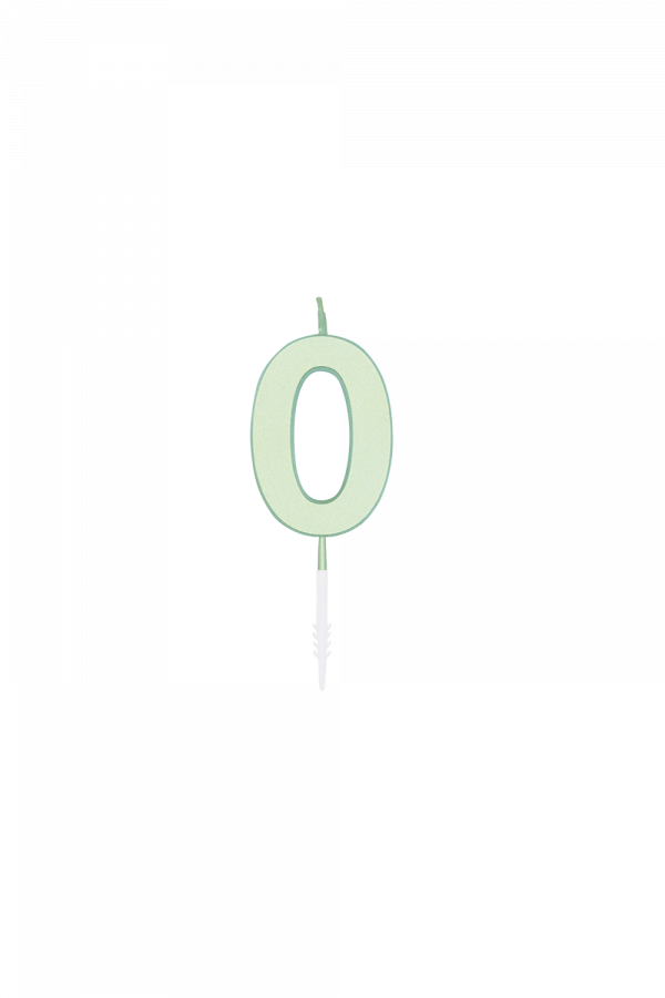 1190-0-PR Tortenkerze 4,5cm pastellmint 0