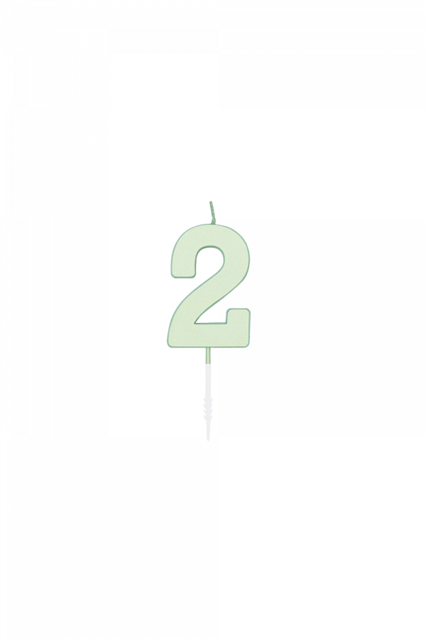Tortenkerze 4,5cm pastellmint 2