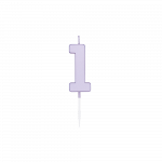 Tortenkerze 4,5cm pastelllila 1
