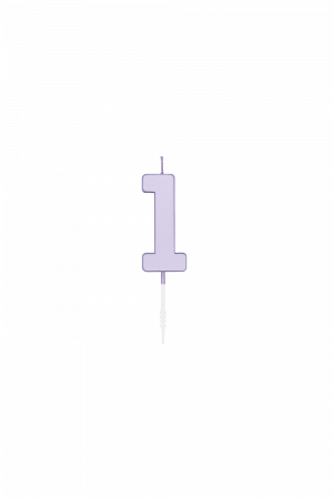 1211-1-PR Tortenkerze 4,5cm pastelllila 1