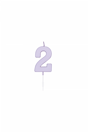 1212-2-PR Tortenkerze 4,5cm pastelllila 2