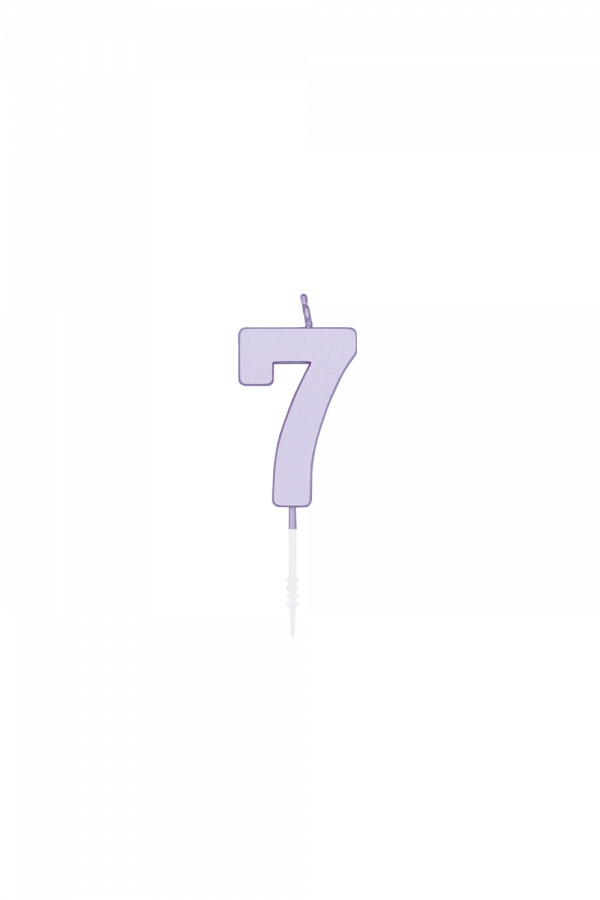 Tortenkerze 4,5cm pastelllila 7