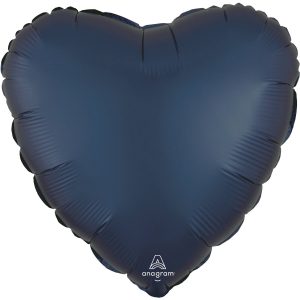 Standard Satin True Navy Herz Folienballon 45cm