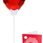 23 Folienballon Herz+Karte 15cm