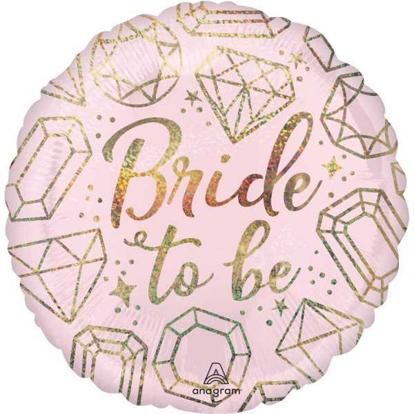 24 Folienballon Holo "Bride to be"