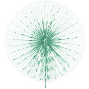 27 Wabenfächerdeko Mintgrün Fächer - 45 cm