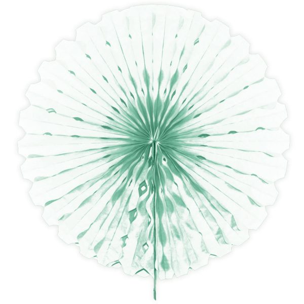 27 Wabenfächerdeko Mintgrün Fächer - 45 cm