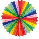 Wabenfächerdeko Regenbogen - 45cm