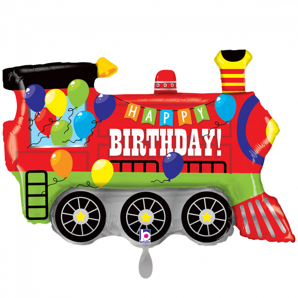 35570-P_600x600@2x Folienballon - Birthday Party Train - 84cm
