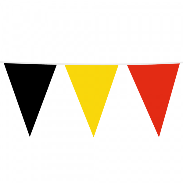 XL Wimpel PE 10m schwarz/gelb/rot Größe Flagge: 30x45cm