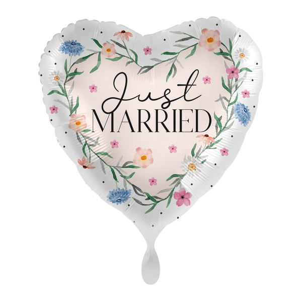 81145-ENG-1_600x600@2x Folienballon Floral Just Married - 43cm