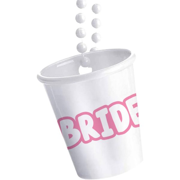8714572214469 Schnapsglas an Kette "Bride Squad" Weiß