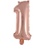Folienballon Air-Filled "1" rosegold