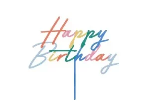 icon_KPT83-000_01_S Torten-Topper Happy Birthday, 18x16.5 cm, bunt
