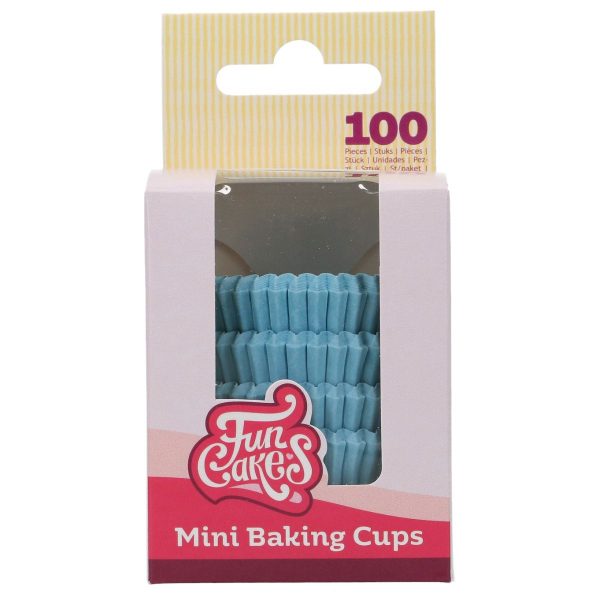10000_F84520 FunCakes Mini Baking Cups Light Blue pk/100