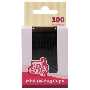 10000_F84570 FunCakes Mini Baking Cups Black pk/100
