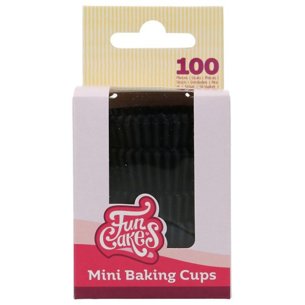 FunCakes Mini Baking Cups Black pk/100