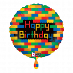 Folienballon "Happy Birthday" Blocks 43cm