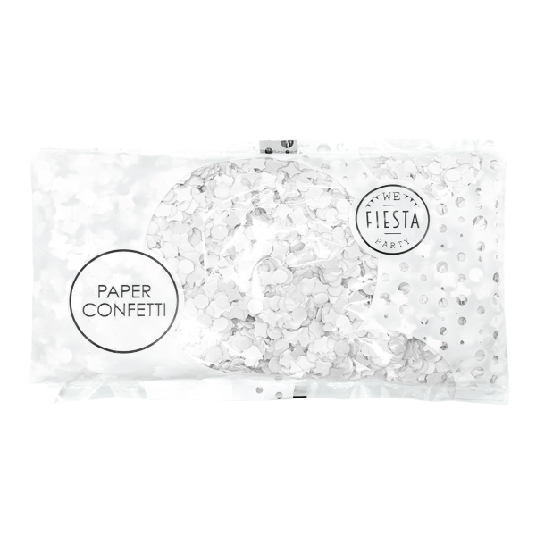 Konfetti Papier 100 Gramm Baby weiß