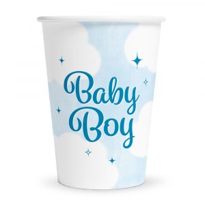 8 Pappbecher 210 ml FSC – Baby Boy