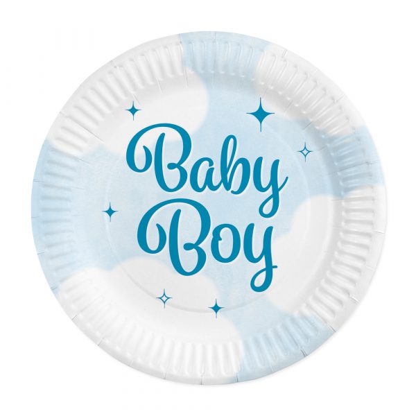 8 Pappteller FSC – Baby Boy