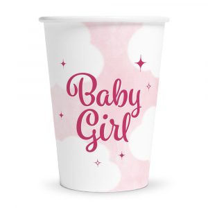 8 Pappbecher 210 ml FSC – Baby Girl
