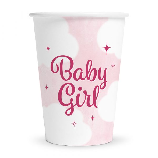 8 Pappbecher 210 ml FSC – Baby Girl