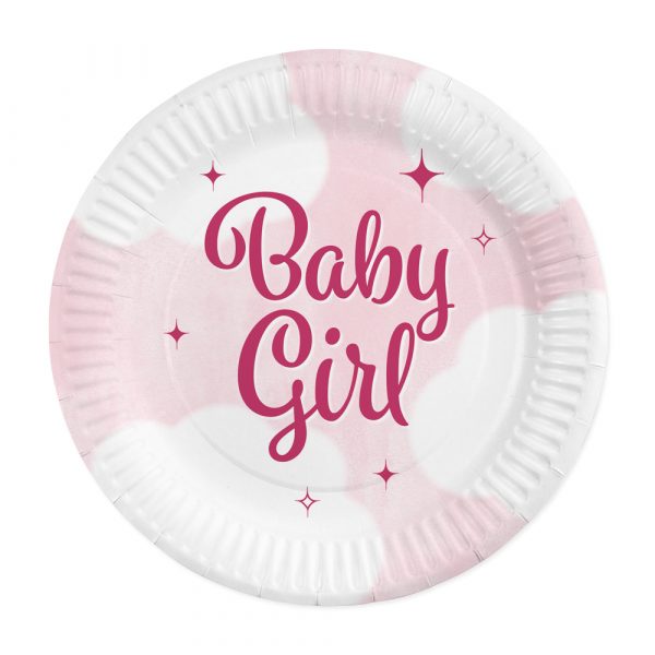 8 Pappteller FSC – Baby Girl