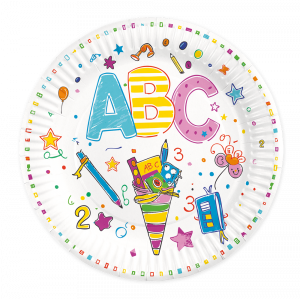 8 Pappteller ABC 23cm FSC