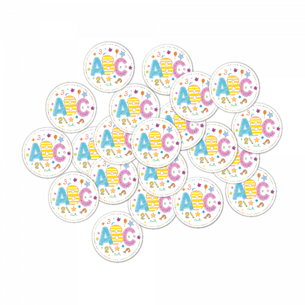 Tisch Konfetti Papier, ABC – 16 Gramm