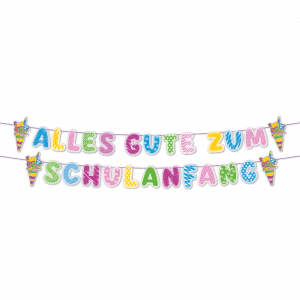 Buchstabenkette 2 × 1,5 m – Alles Gute zum Schulanfang ABC