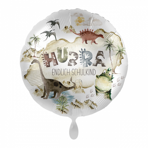 81181-GER Folienballon "Dinosaur School Adventures " 43cm
