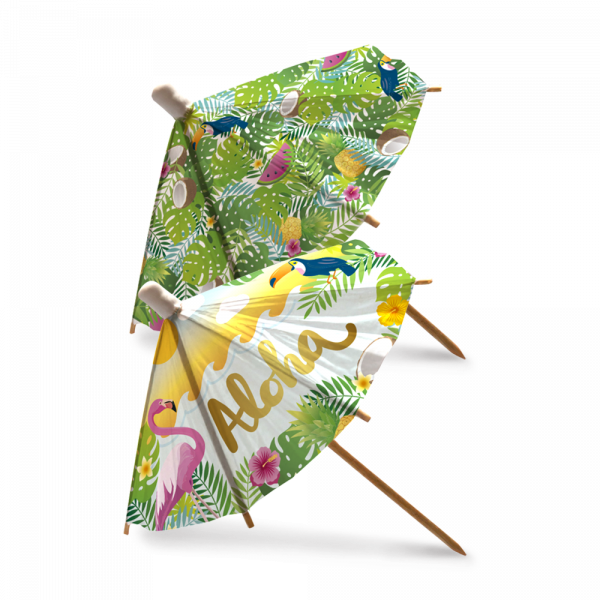 6 Sonnenschirm Picks XL 18 cm – Aloha