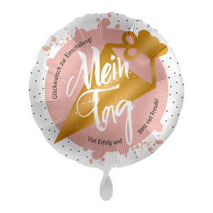 Folienballon "Mein Tag Schultüte Rosa " 43cm