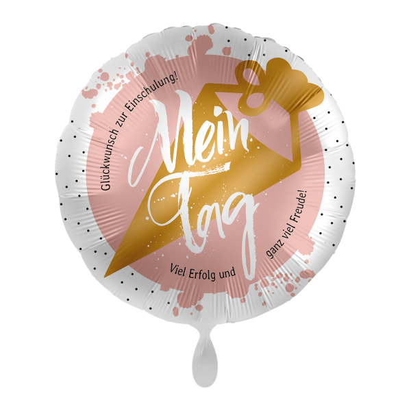 Folienballon "Mein Tag Schultüte Rosa " 43cm
