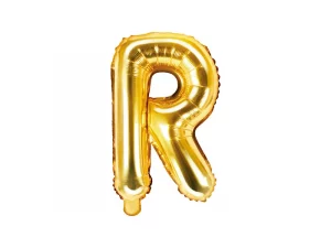 Air-Filled Folienballon Buchstabe "R'', 35cm, gold