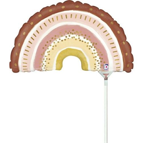 Mini Shape  boho rainbow  Folienballon,ca.20cm luftgefüllt