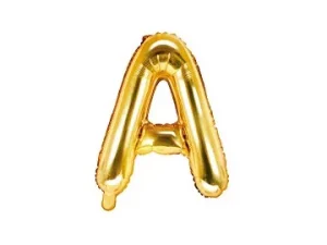 Air-Filled Folienballon Buchstabe "A'', 35cm, gold
