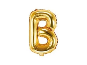 Air-Filled Folienballon Buchstabe "B'', 35cm, gold