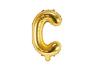 Air-Filled Folienballon Buchstabe "C'', 35cm, gold